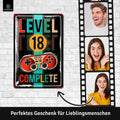 Blechschild Retro Gaming Controller lvl.18