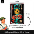 Blechschild Retro Gaming Controller lvl.18