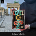 Blechschild Retro Gaming Controller lvl.18