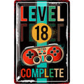 Blechschild Retro Gaming Controller lvl.18