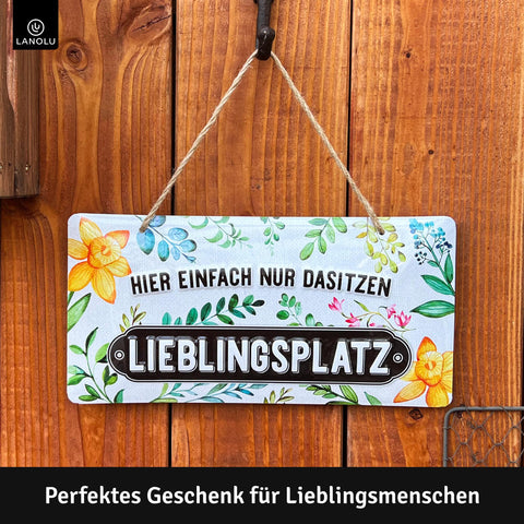 Blechschild Lieblingsplatz quer