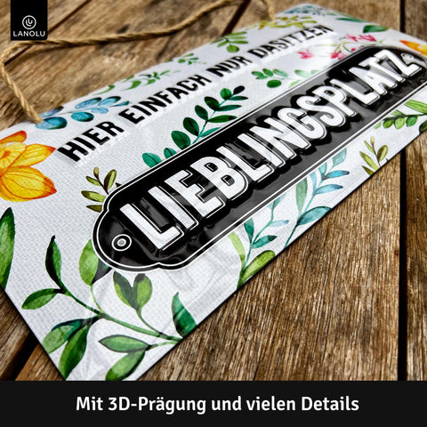 Blechschild Lieblingsplatz quer