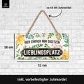 Blechschild Lieblingsplatz quer