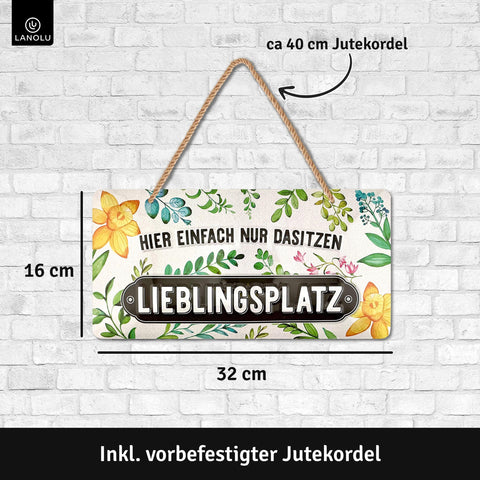 Blechschild Lieblingsplatz quer