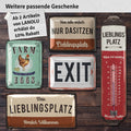 Blechschild Lieblingsplatz weiß 