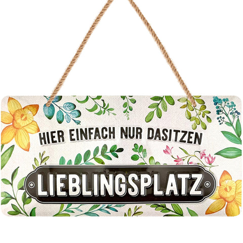 Blechschild Lieblingsplatz quer