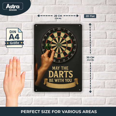May the Darts be with you Blechschild - 20x30cm