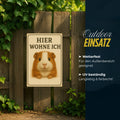 Meerschweinchen hier wohne Blechschild
