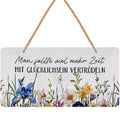 Blechschild Mehr Zeit Glücklichsein