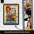 Blechschild Meine Garten Regeln 