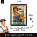 Blechschild Meine Garten Regeln 