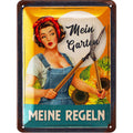 Blechschild Meine Garten Regeln