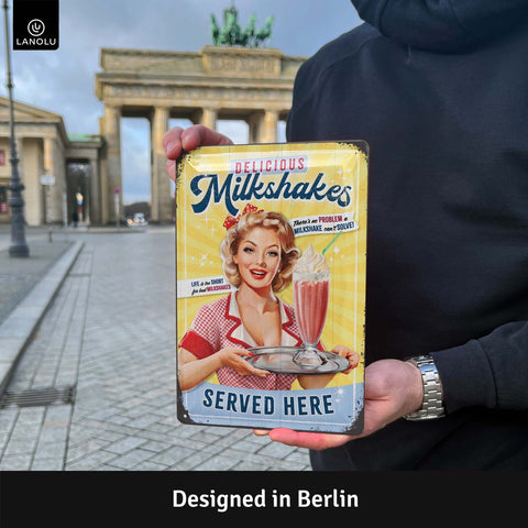 Blechschild Milkshake