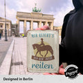 Blechschild Ich geh reiten