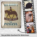 Blechschild Ich geh reiten