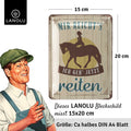 Blechschild Ich geh reiten