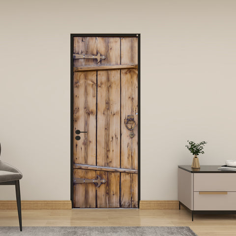 Mittelalter Holz mit Stahl Tür Tapete