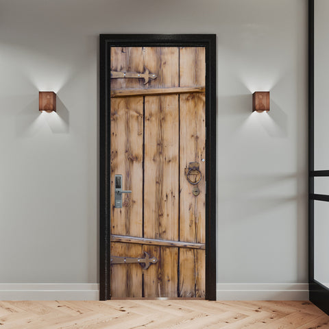 Mittelalter Holz mit Stahl Tür Tapete