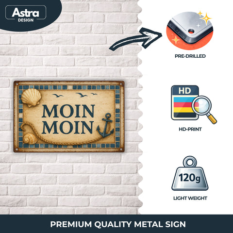 Moin Moin Blechschild - 20x30cm