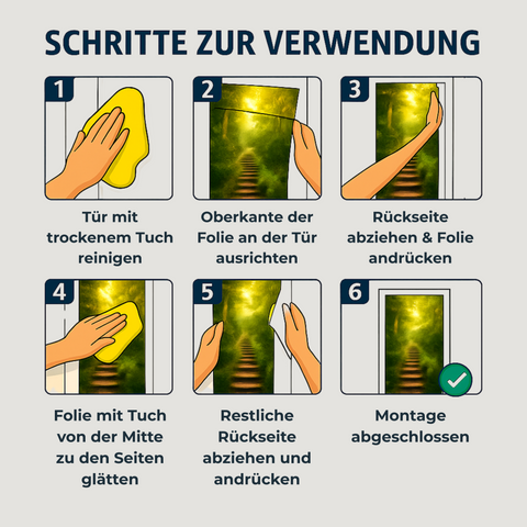 Montageanleitung unserer Tür Tapete