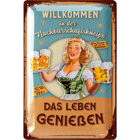 Blechschild Nachbarschaftskneipe