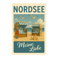 Blechschild Nordsee meine Liebe
