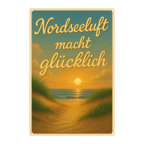 Blechschild Nordseeluft