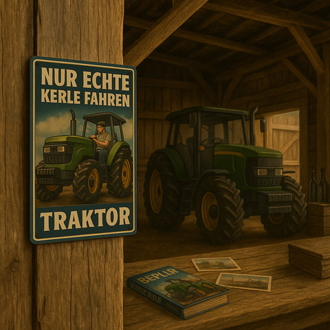 Traktor Echte Kerle Blechschild