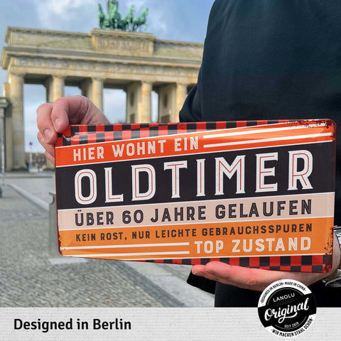 Blechschild Oldtimer 60 Jahre