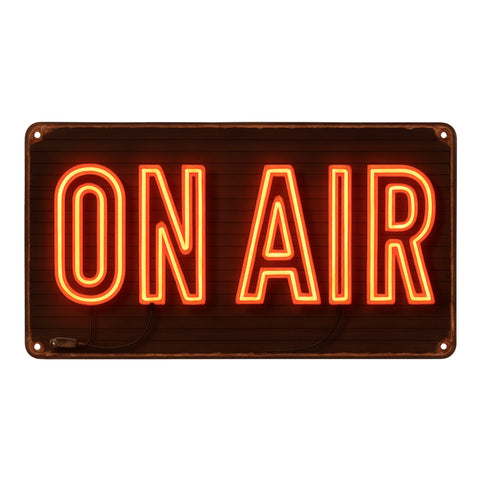 On Air Blechschild