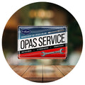 Blechschild Service von Opa