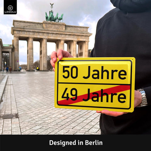 Blechschild 50 Jahre Ortsschild