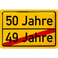 Blechschild 50 Jahre Ortsschild
