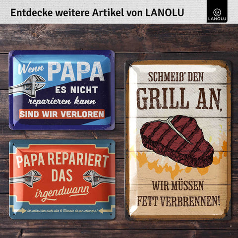 Blechschild Papas Service