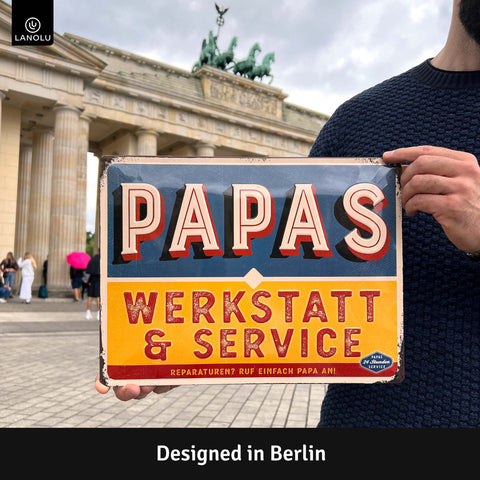 Blechschild Werkstatt & Service Papa