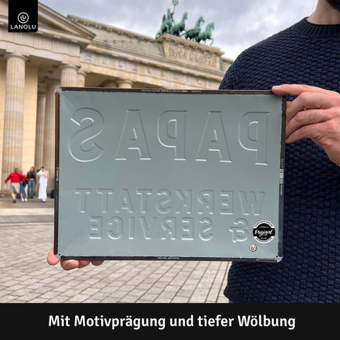 Blechschild Werkstatt & Service Papa