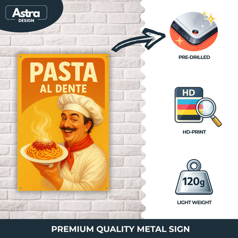 Blechschild 20x30cm – Pasta al Dente