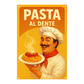 Blechschild Pasta al dente