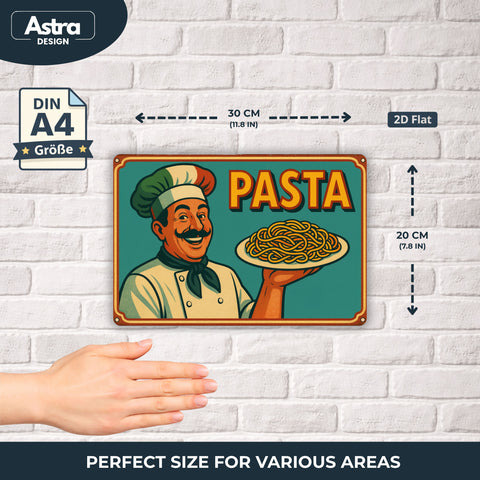 Blechschild 20x30 cm – Pasta Retro Küchenmotiv