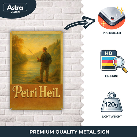 Petri Heil Blechschild - 20x30cm