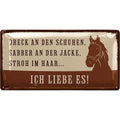 Blechschild Ich liebe es Pferd