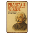 Albert Einstein Phantasie Blechschild 