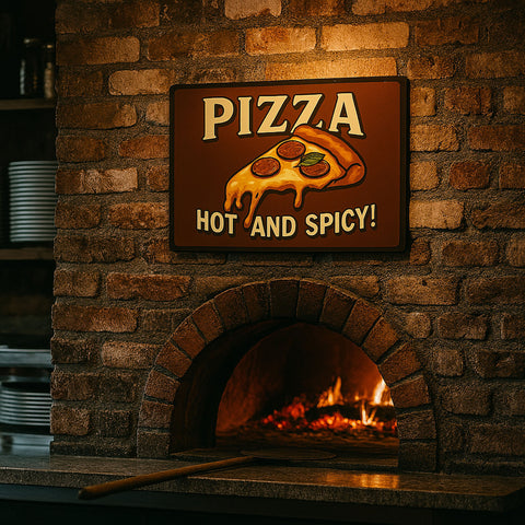 Pizza Blechschild Hot & Spicy - 20x30cm