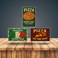 Pizza Blechschilder Set