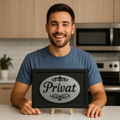 Privat Blechschild für Zuhause