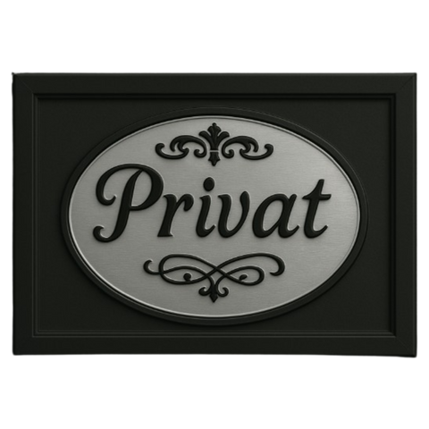 Privat Blechschild für Zuhause