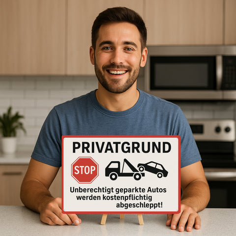 Privatgrund Blechschild 