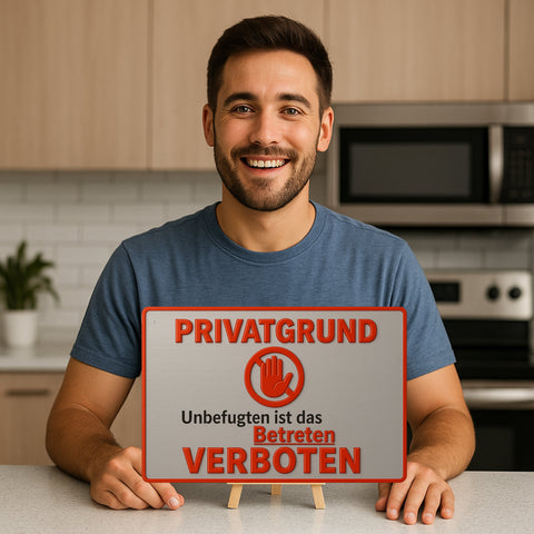 Privatgrund Betreten Verboten Blechschild