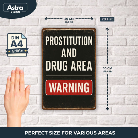 Prostitution and Drug Area - 20x30cm