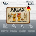 Relax we are all crazy Lama Blechschild